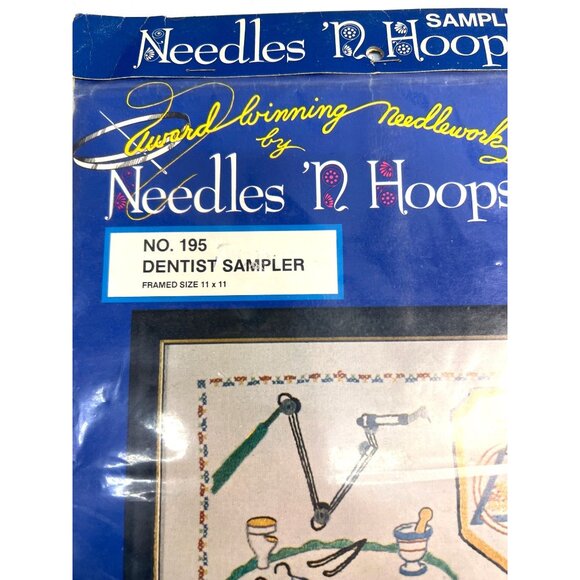Needles N Hoops No. 195 Dentist Sampler Kit Belgian Linen - Picture 4 of 6